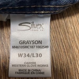 Silver Jeans Co. Grayson  34x30